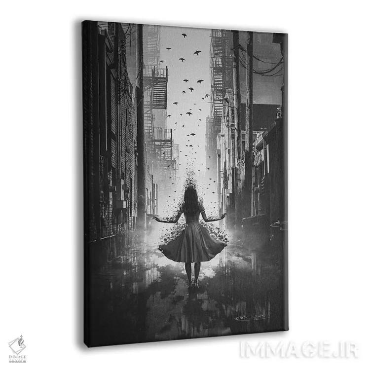 تابلو دکوراتیو پر کشیدن اثر آدام کازینز - نمای پرسپکتیو محصول