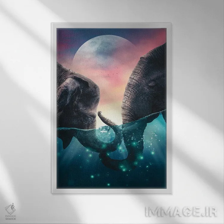 تابلو دکوراتیو پیوند ابدی اثر آدام کازینز - نمای قابدار سفید