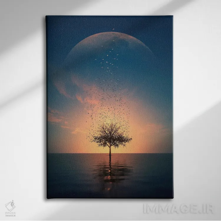 تابلو دکوراتیو پرندگان آزاد اثر آدام کازینز - نمای روبهرو روی دیوار