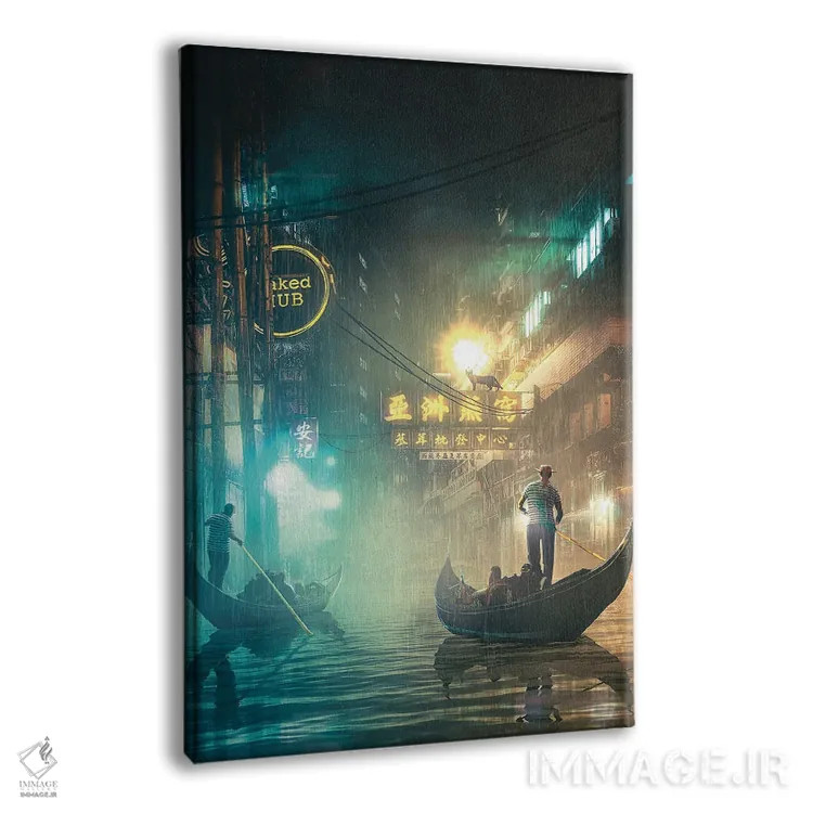 تابلو دکوراتیو آبراه های آینده اثر آدام کازینز - نمای پرسپکتیو محصول