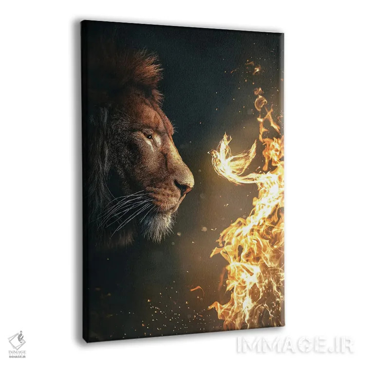 تابلو دکوراتیو آتش درونی اثر آدام کازینز - نمای پرسپکتیو محصول