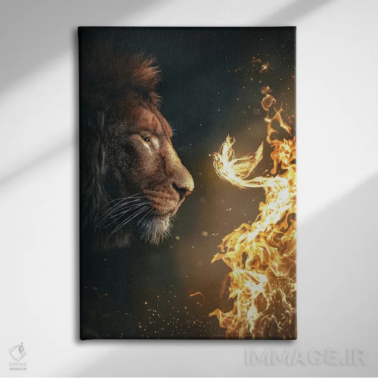 تابلو دکوراتیو آتش درونی اثر آدام کازینز - نمای روبهرو روی دیوار