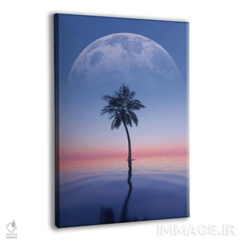 تابلو دکوراتیو نخل تنها اثر آدام کازینز - نمای پرسپکتیو محصول