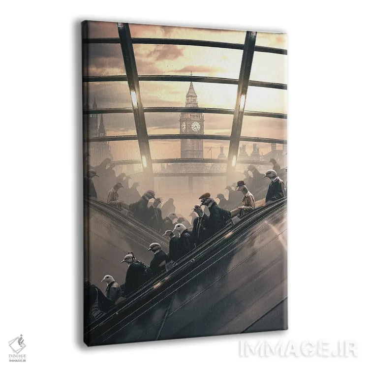 تابلو دکوراتیو بازگشت به کار اثر آدام کازینز - نمای پرسپکتیو محصول