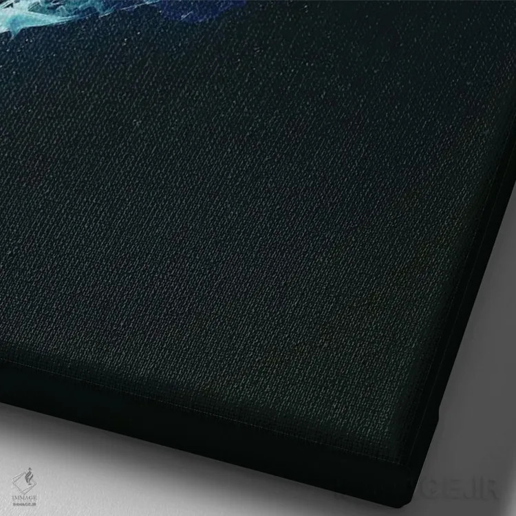 تابلو دکوراتیو عروس دریایی نئونی اثر آدام کازینز - نمای نزدیک بافت بوم