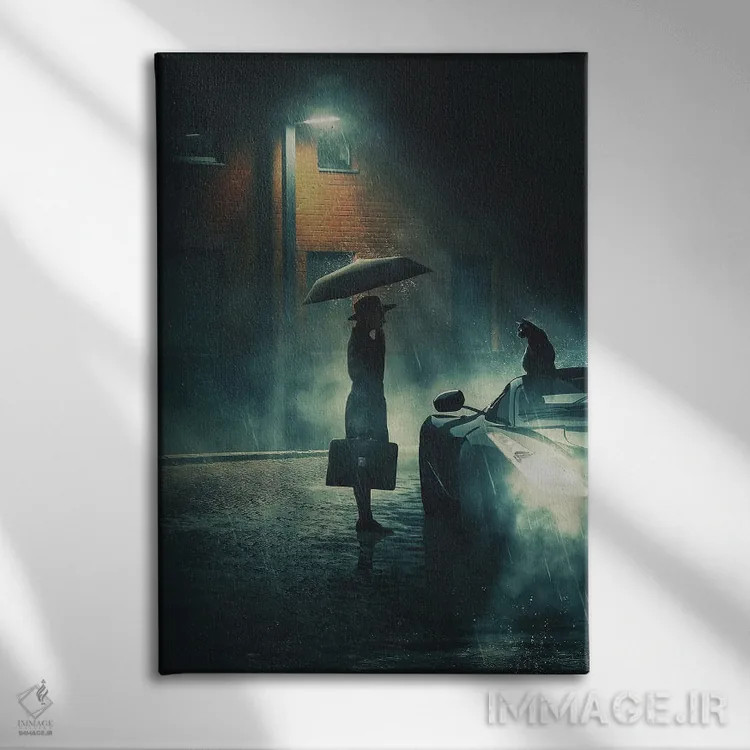 تابلو دکوراتیو ملاقات شبانه اثر آدام کازینز - نمای روبهرو روی دیوار