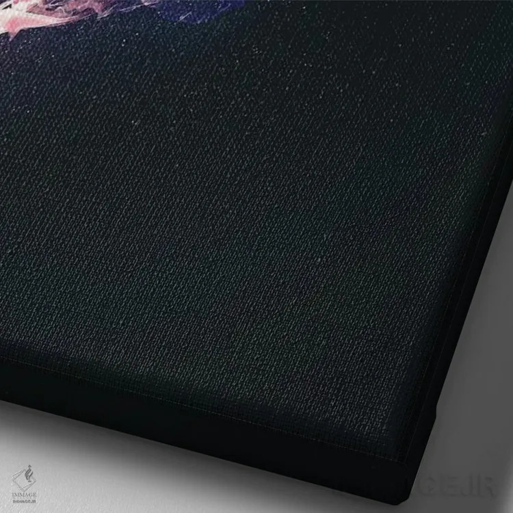 تابلو دکوراتیو عروس دریایی نئونی اثر آدام کازینز - نمای نزدیک بافت بوم