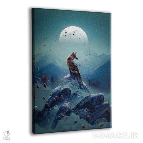 تابلو دکوراتیو روباه زمستانی اثر آدام کازینز - نمای پرسپکتیو محصول