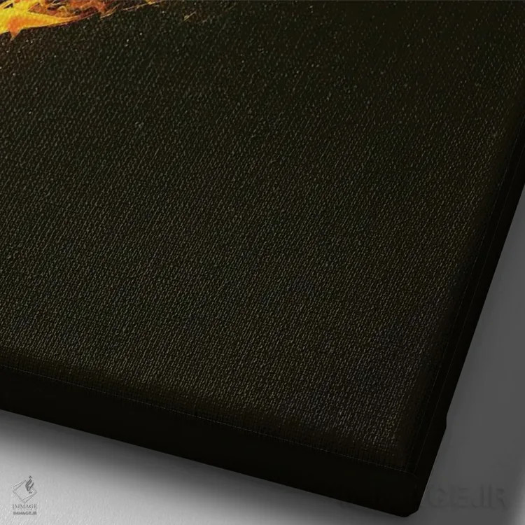 تابلو دکوراتیو عروس دریایی نئونی اثر آدام کازینز - نمای نزدیک بافت بوم