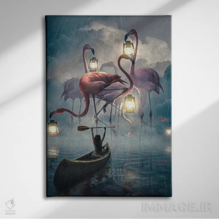 تابلو دکوراتیو آب های ناشناخته اثر آدام کازینز - نمای روبهرو روی دیوار