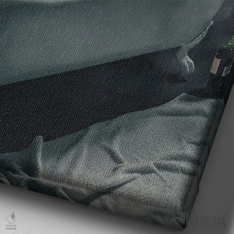 تابلو دکوراتیو نیازهای خرسی اثر آدام کازینز - نمای نزدیک بافت بوم