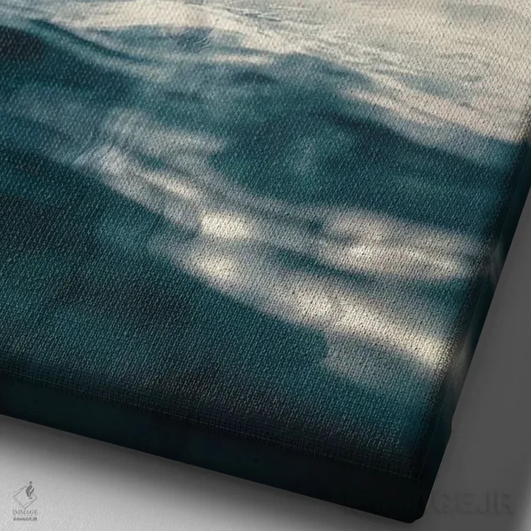 تابلو دکوراتیو اسب های سفید اثر آدام کازینز - نمای نزدیک بافت بوم