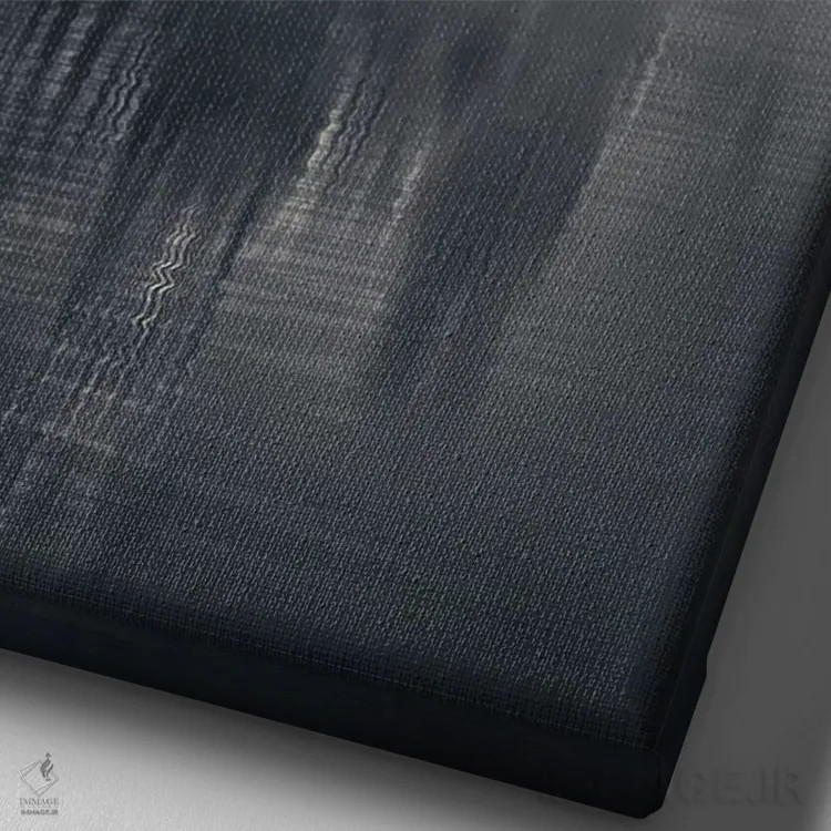 تابلو دکوراتیو گورخرها در شب اثر آدام کازینز - نمای نزدیک بافت بوم