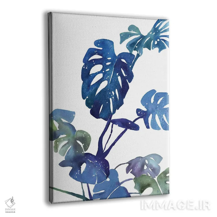 تابلو مدرن جادوی آبی مانسترا اثر کریتیو اینگرید - نمای پرسپکتیو محصول