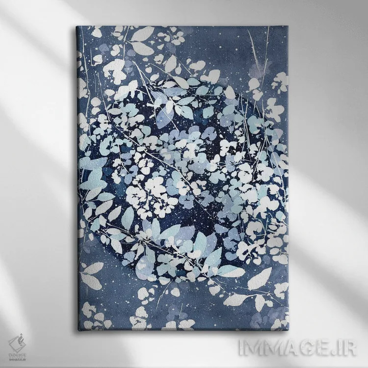 تابلو دکوراتیو برف ماه نو اثر کریتیو اینگرید - نمای روبهرو روی دیوار