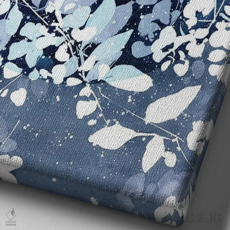 تابلو دکوراتیو برف ماه نو اثر کریتیو اینگرید - نمای نزدیک بافت بوم