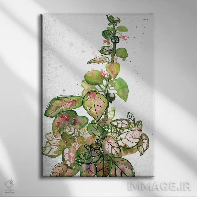 تابلو دکوراتیو خال خالی صورتی اثر کریتیو اینگرید - نمای روبهرو روی دیوار