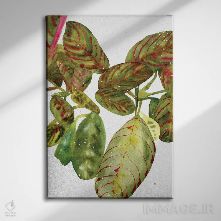 تابلو مدرن گیاه دعایی اثر کریتیو اینگرید - نمای روبهرو روی دیوار