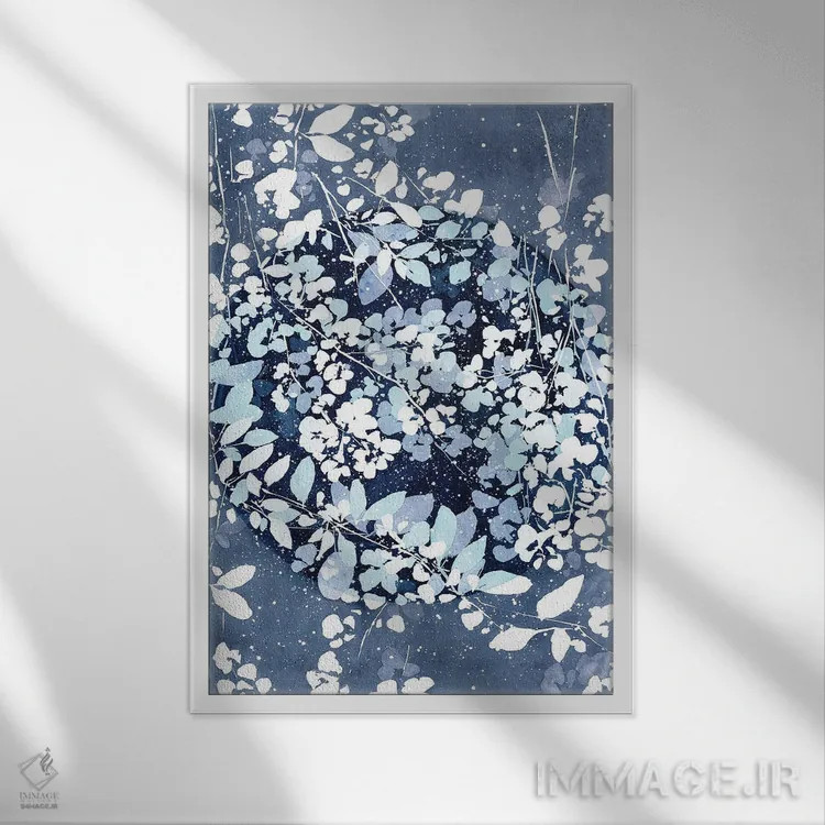 تابلو دکوراتیو برف ماه نو اثر کریتیو اینگرید - نمای قابدار سفید