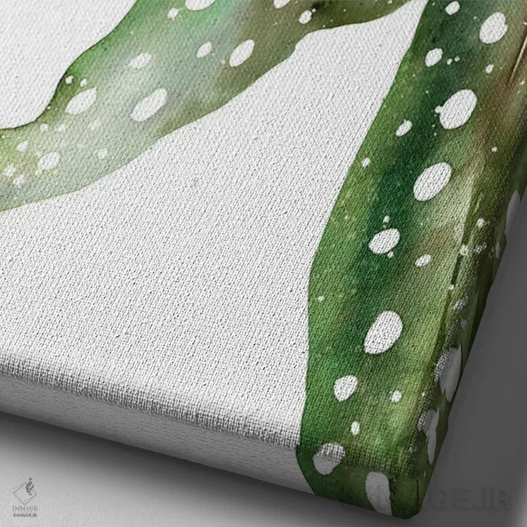 تابلو مدرن بگونیا خال خالی اثر کریتیو اینگرید - نمای نزدیک بافت بوم