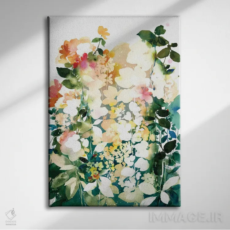 تابلو دکوراتیو باغ زرد روح بخش اثر کریتیو اینگرید - نمای روبهرو روی دیوار