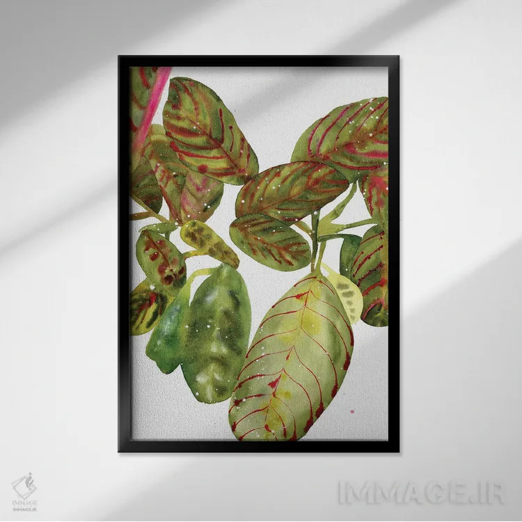 تابلو مدرن گیاه دعایی اثر کریتیو اینگرید - نمای قابدار مشکی