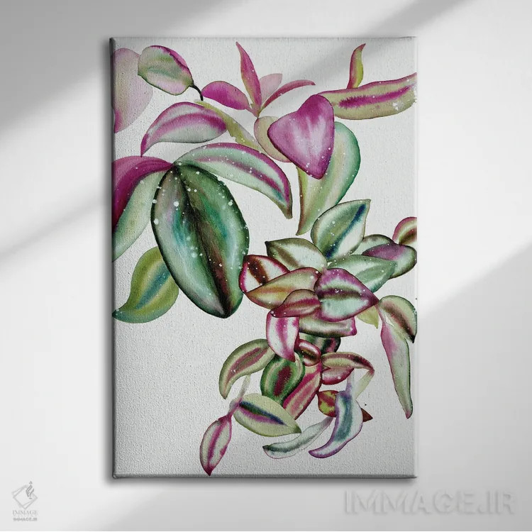 تابلو مدرن تردسکانتیا اثر کریتیو اینگرید - نمای روبهرو روی دیوار