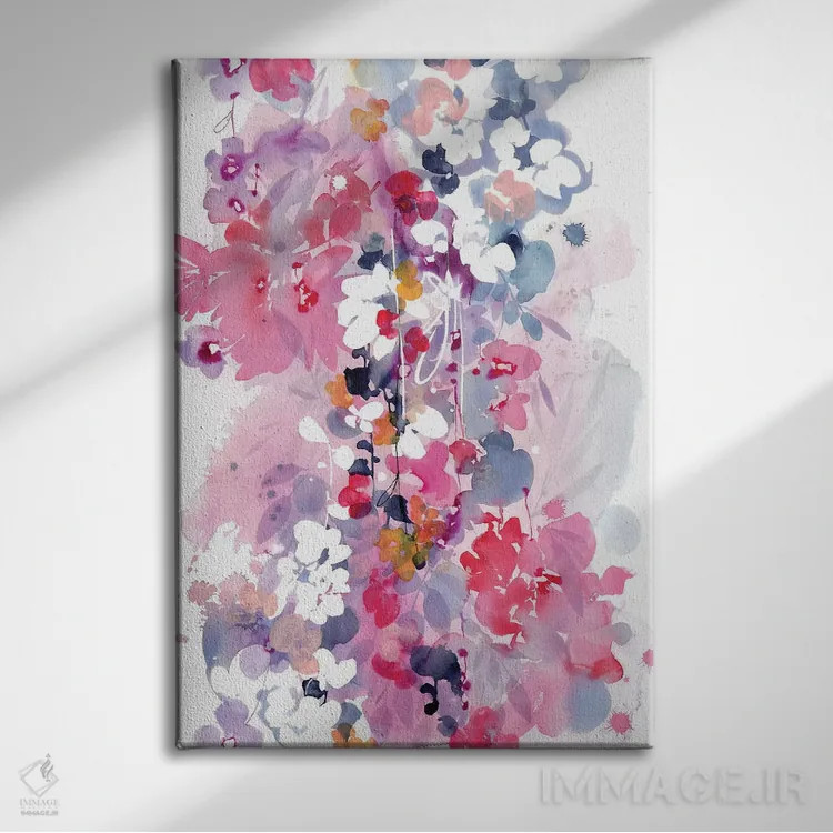 تابلو انتزاعی محو شدن اثر کریتیو اینگرید - نمای روبهرو روی دیوار