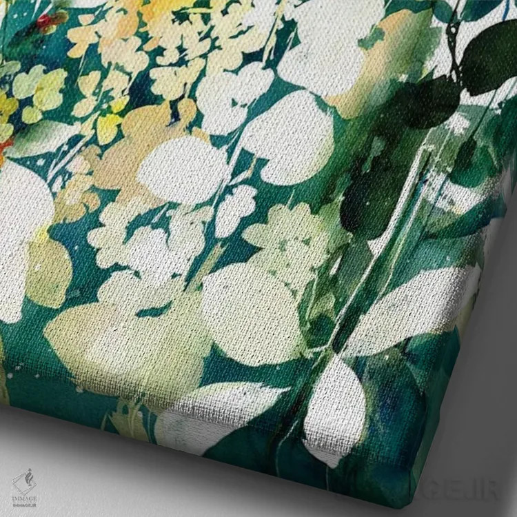 تابلو دکوراتیو باغ زرد روح بخش اثر کریتیو اینگرید - نمای نزدیک بافت بوم