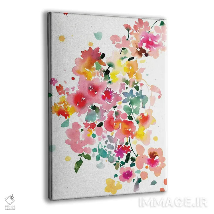 تابلو انتزاعی جنب وجوش گل ها اثر کریتیو اینگرید - نمای پرسپکتیو محصول