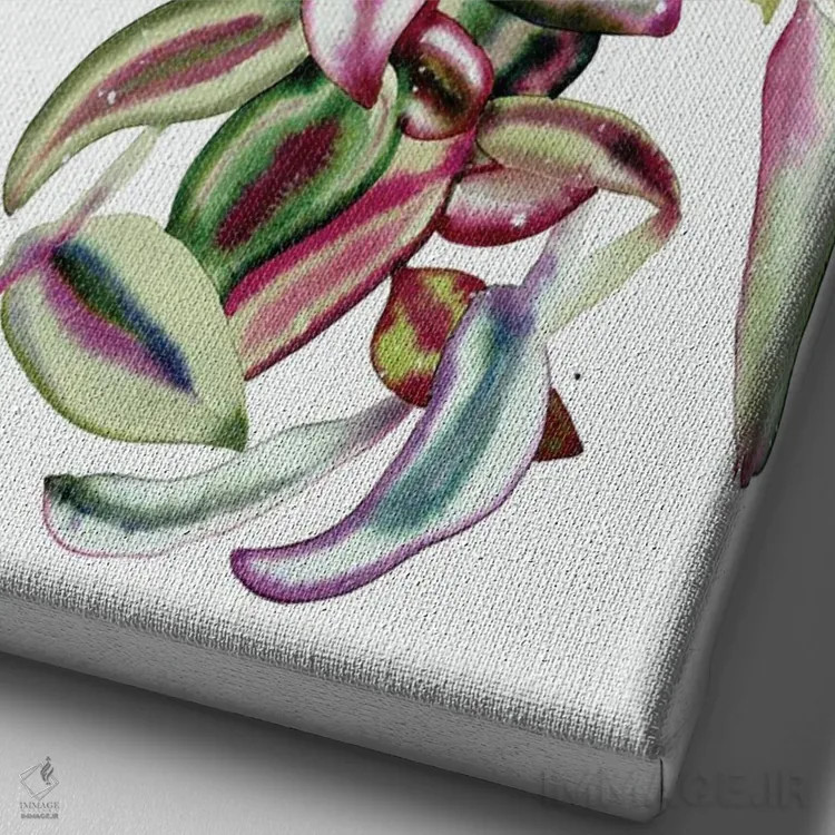تابلو مدرن تردسکانتیا اثر کریتیو اینگرید - نمای نزدیک بافت بوم