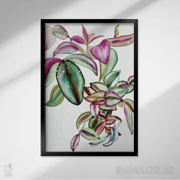 تابلو مدرن تردسکانتیا اثر کریتیو اینگرید - نمای قابدار مشکی