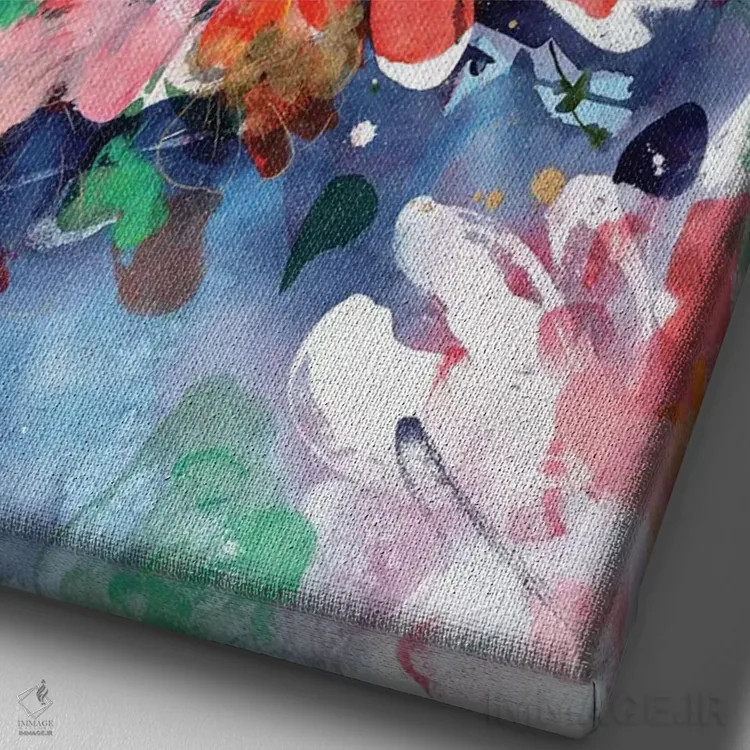 تابلو دکوراتیو آغوش کیهانی اثر کریتیو اینگرید - نمای نزدیک بافت بوم