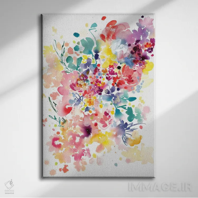 تابلو انتزاعی هاله اثر کریتیو اینگرید - نمای روبهرو روی دیوار