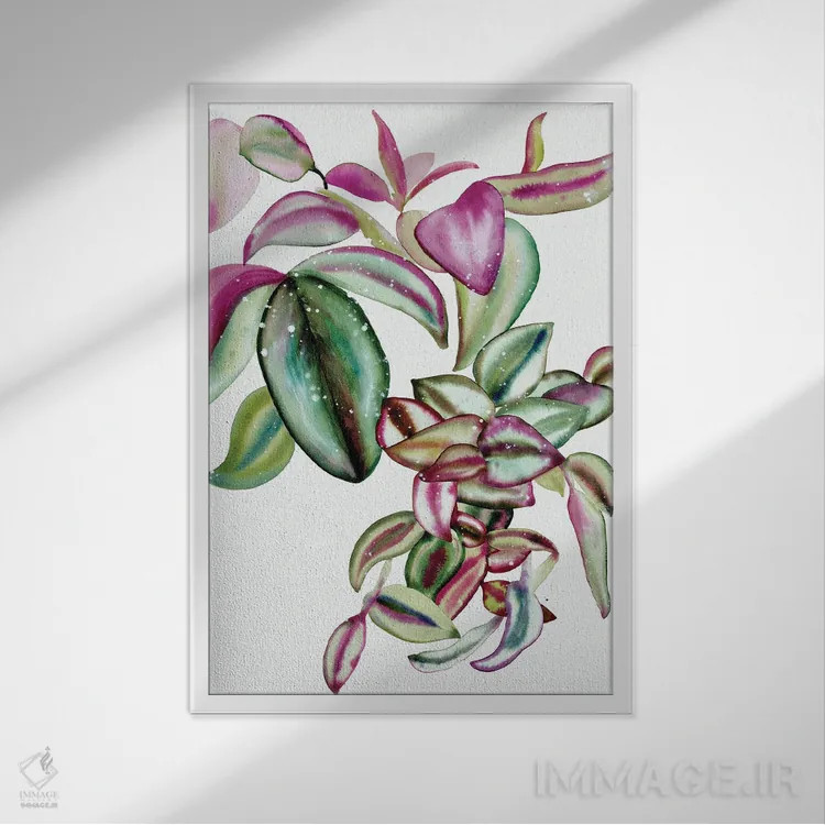 تابلو مدرن تردسکانتیا اثر کریتیو اینگرید - نمای قابدار سفید