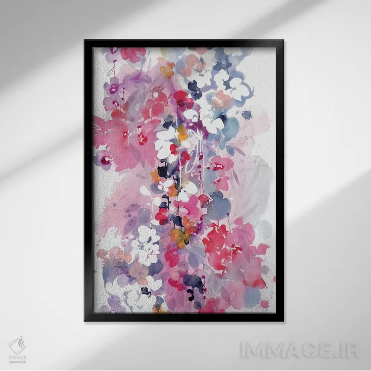 تابلو انتزاعی محو شدن اثر کریتیو اینگرید - نمای قابدار مشکی