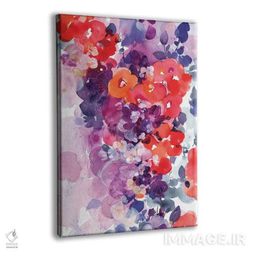 تابلو انتزاعی شکوفه نارنجی اثر کریتیو اینگرید - نمای پرسپکتیو محصول