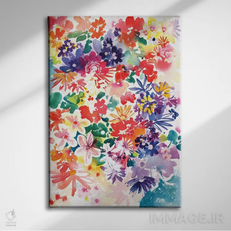 تابلو دکوراتیو باغ شکوفا اثر کریتیو اینگرید - نمای روبهرو روی دیوار