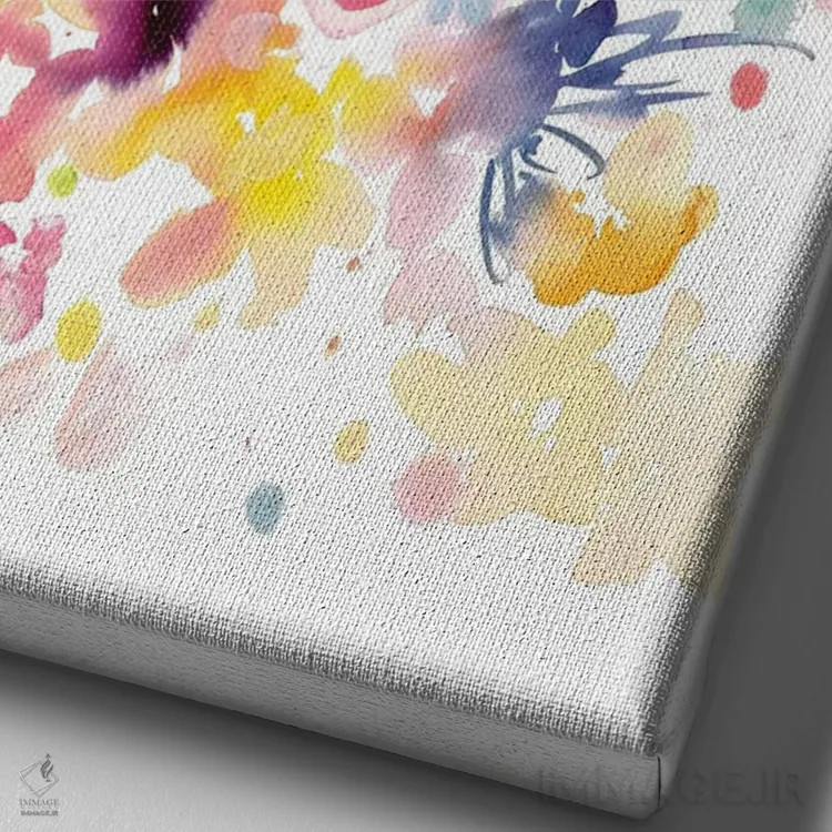 تابلو انتزاعی هاله اثر کریتیو اینگرید - نمای نزدیک بافت بوم