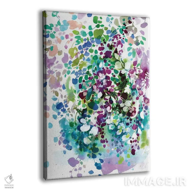 تابلو انتزاعی گلبرگ ها و برگ ها اثر کریتیو اینگرید - نمای پرسپکتیو محصول