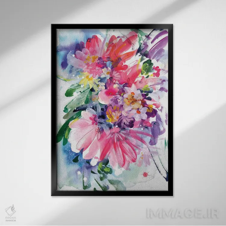 تابلو دکوراتیو بیدار شو اثر کریتیو اینگرید - نمای قابدار مشکی