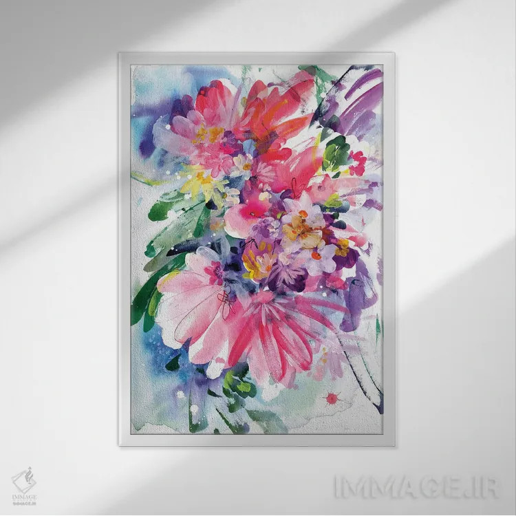 تابلو دکوراتیو بیدار شو اثر کریتیو اینگرید - نمای قابدار سفید