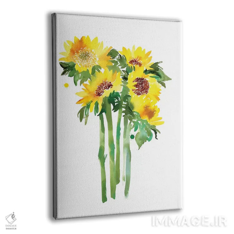 تابلو دکوراتیو آفتابگردان ها اثر کریتیو اینگرید - نمای پرسپکتیو محصول