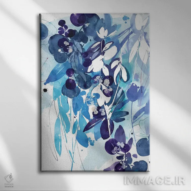 تابلو انتزاعی نیمه گمشده اثر کریتیو اینگرید - نمای روبهرو روی دیوار