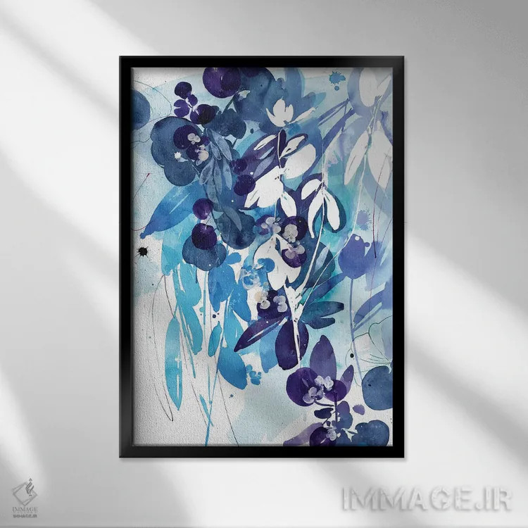 تابلو انتزاعی نیمه گمشده اثر کریتیو اینگرید - نمای قابدار مشکی