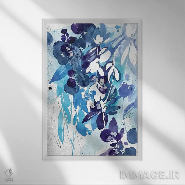 تابلو انتزاعی نیمه گمشده اثر کریتیو اینگرید - نمای قابدار سفید