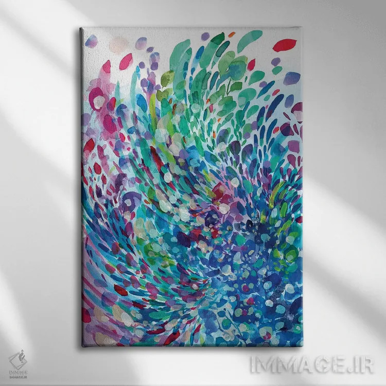 تابلو دکوراتیو موج اثر کریتیو اینگرید - نمای روبهرو روی دیوار