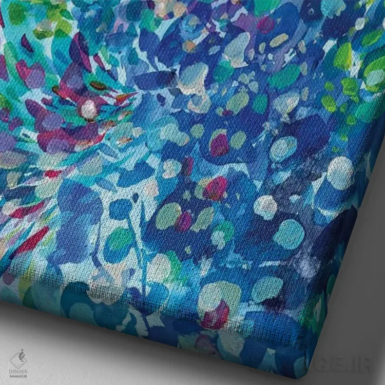 تابلو دکوراتیو موج اثر کریتیو اینگرید - نمای نزدیک بافت بوم