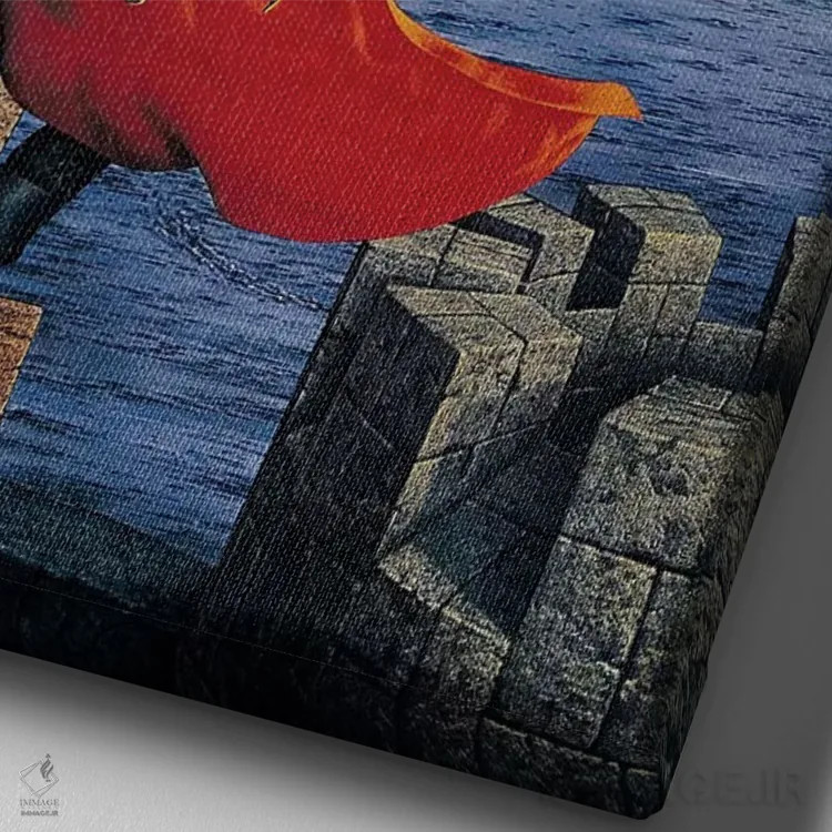 تابلو دکوراتیو بدویر اثر سیروئلو - نمای نزدیک بافت بوم