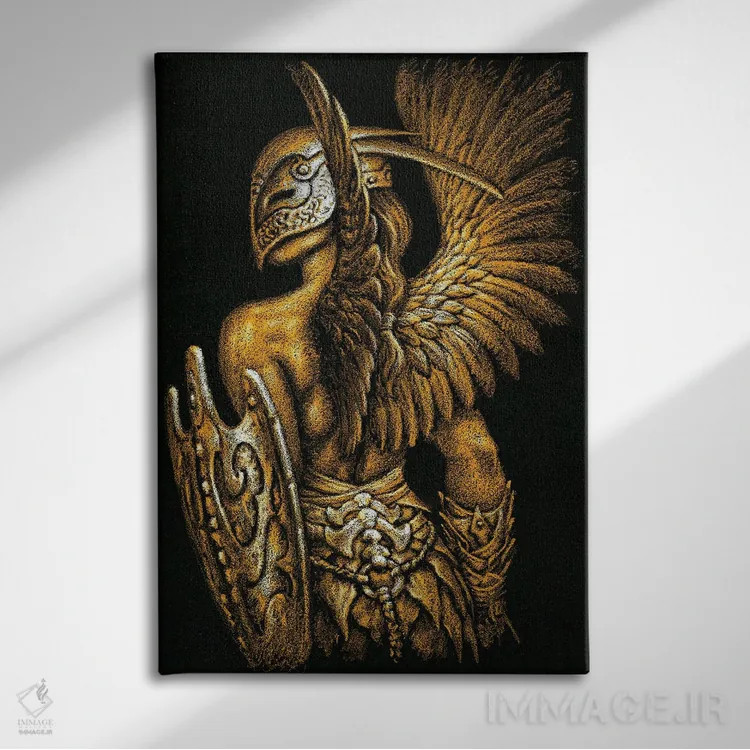 تابلو دکوراتیو آمازونا هشتم اثر سیروئلو - نمای روبهرو روی دیوار